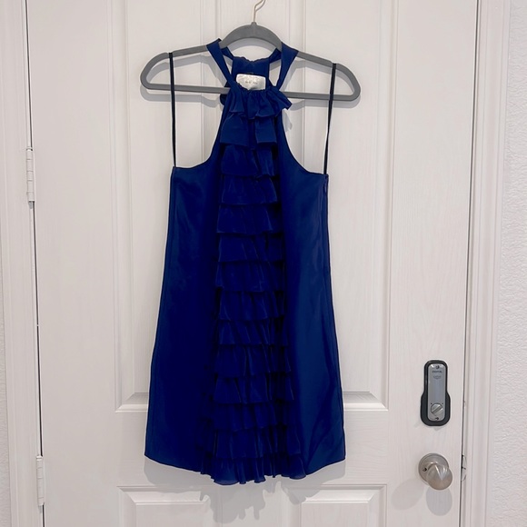 BHLDN Ruffled Racerback Dress - Blue - Picture 6 of 9
